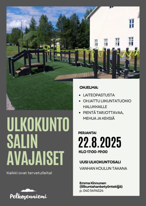 Ulkokuntosalin avajaisten mainos