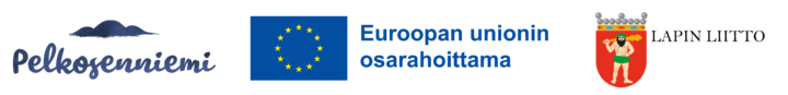 EU-lippulogo, Pelkosenniemen kunnan logo ja Lapin liiton logo